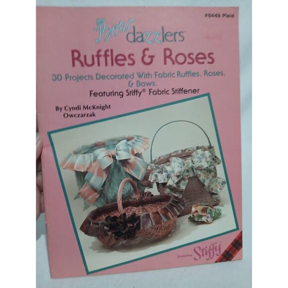 Vintage Plaid #8449 Bow Dazzlers Ruffles & Roses 30 Projects W/Instructions - Picture 1 of 8